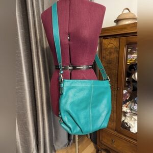 Leather Coach Crossbody Bag, F15064, EUC